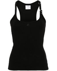 Courreges - Buckle Ribbed Tank Top - Lyst