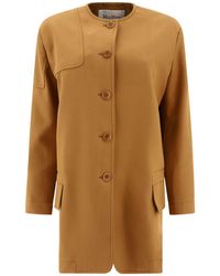 Max Mara - "Portici" Cotton Gabardine Oversized Jacket - Lyst