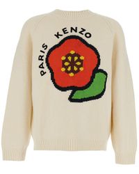 KENZO - 'Pop' Crewneck Sweater With Maxi Logo On The Front - Lyst