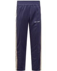 Palm Angels - High Waist Pants With Logo Lettering On The Front - Lyst