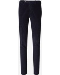 PT Torino - Formal Micropana Cotton Trousers - Lyst