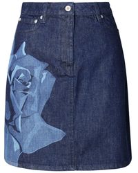 KENZO - Cotton Miniskirt - Lyst