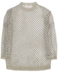 Valentino Garavani - "mesh Knit Pullover With Sequins Embell - Lyst