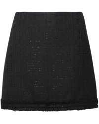 Versace - Black Cotton Blend Miniskirt - Lyst