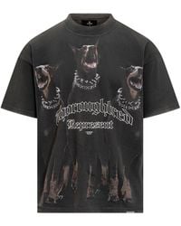 Represent - T-Shirt With Doberman Print - Lyst