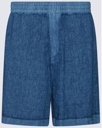 Burberry - Linen Shorts - Lyst