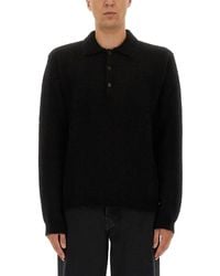 sunflower - Wool Sweater With Polo Collar - Lyst