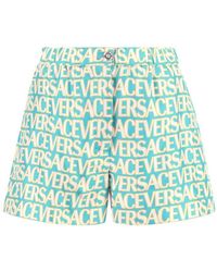 Versace - Printed Silk Shorts - Lyst