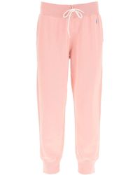 Training Damen Bekleidung Sport- Polo Ralph Lauren Sweathose in Pink und Jogginghosen und Fitnesskleidung Trainings 