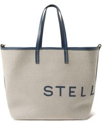 Stella McCartney - Logo-Print Canvas Tote Bag - Lyst