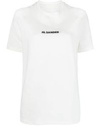 Jil Sander - Cotton Crew Neck T-Shirt - Lyst