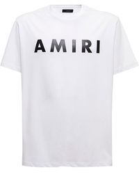 Amiri Man's Cotton T-shirt With Logo Print - White