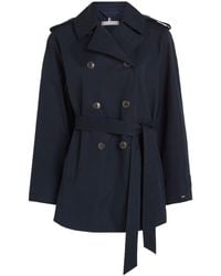 Tommy Hilfiger - Cotton Short Trench Coat - Lyst