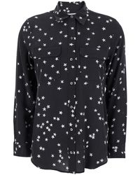 Equipment - Shirt With All-Over Star Motif And Patch Pockets On The Chest - Lyst