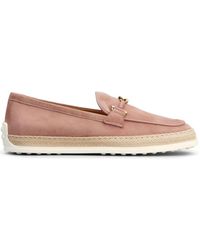 Tod's - Suede Leather Loafers - Lyst