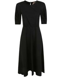 N°21 - Short Sleeve Midi Dress Clothing - Lyst