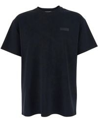Givenchy - Crew Neck T-Shirt With Chest Logo Patch - Lyst