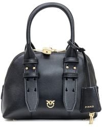 Pinko - Bowling Bag Mini In Black Leather - Lyst