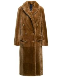 Blancha - 'merino Straight' Long Fur Coat - Lyst