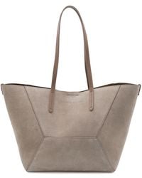 Brunello Cucinelli - Light Leather Tote Bag - Lyst