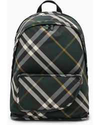 Burberry - Shield Check Pattern Nylon Backpack - Lyst