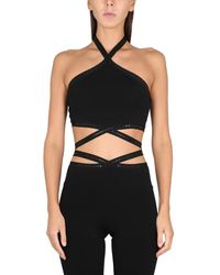 Alexander Wang - Halter Neck Slim Fit Top With Logo - Lyst