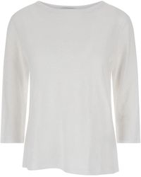 Allude - Shirt With Boart Neckline - Lyst