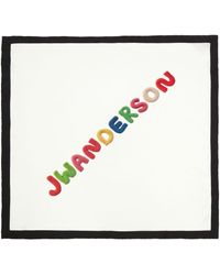 JW Anderson - Logo-Print Silk Scarf - Lyst