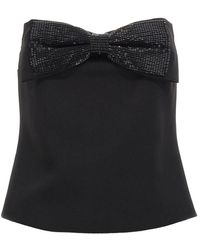 Self-Portrait - Crepe Bandeau' Top - Lyst