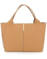 Tod's - Tote Bag With Two Top Handles And Logo Plaque On The Front - Lyst