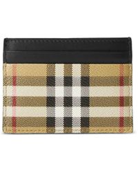 Burberry - Vintage Check Leather Cardholder - Lyst