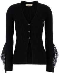 Blumarine - Black Viscose Blend Cardigan - Lyst