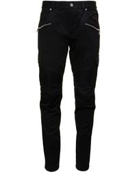 Balmain - Slim Cargo Pants With Zip And Pockets In Stretch Cotton - Lyst