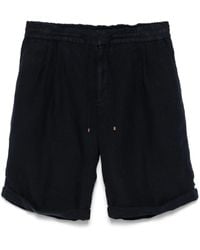 Brunello Cucinelli - Linen Bermuda Shorts - Lyst