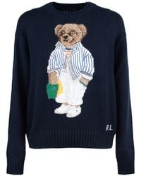 Ralph Lauren - Polo Bear Cotton Crew Neck Sweater - Lyst