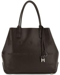 Hogan - Script Address Medium Tote Bags - Lyst