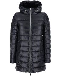 Herno - Down Jacket With Fixed Hood And Two Front Welt Pockets With Zip - Lyst