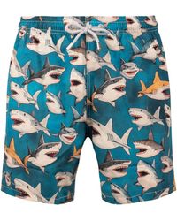 Saint Barth - Gustavia Swimsuit With Shark Print - Lyst