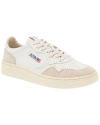 Autry - 'Medalist' Low Top Sneakers With Suede Details - Lyst