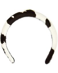 Prada - Printed Calf Hair Headband - Lyst
