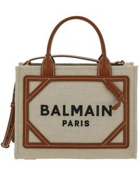 Balmain - 'B-Army' Mini Tote Bag With Logo Detail - Lyst