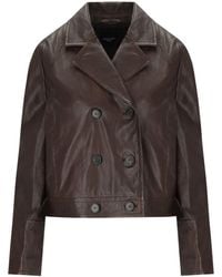 Weekend by Maxmara - Sub Cioccolato Double-Breasted Jacket - Lyst
