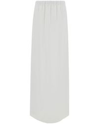 Fabiana Filippi - Long Skirt With Split And Elastic Waistband - Lyst