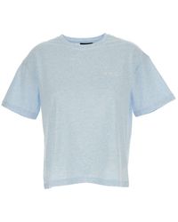 A.P.C. - Light- Round Neck T-Shirt With Printed Logo - Lyst