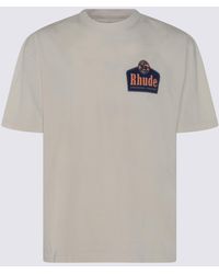 Rhude - Cream Multicolour Cotton T-shirt - Lyst