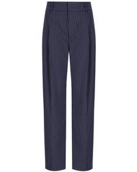 Essentiel Antwerp - Herb Blue Pinstripe Trousers - Lyst