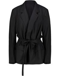 Lemaire - Belted Light Tailored Jacket - Lyst