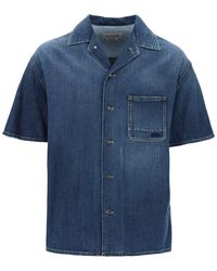 Alexander McQueen - Organic Denim Short Sleeve Shirt - Lyst