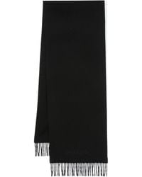Saint Laurent - Embroidered Canvas Scarf - Lyst