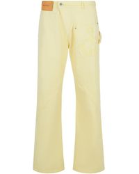 JW Anderson - Jw Anderson Workwear' Cotton Pants With Twisted Leg - Lyst